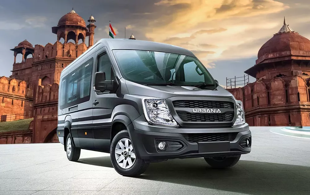 Force Urbania 17 Seater Maharaja luxury van interior